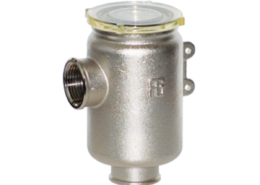 Koelwaterfilter Vernikkeld messing met RVS zeef 1800 L/u