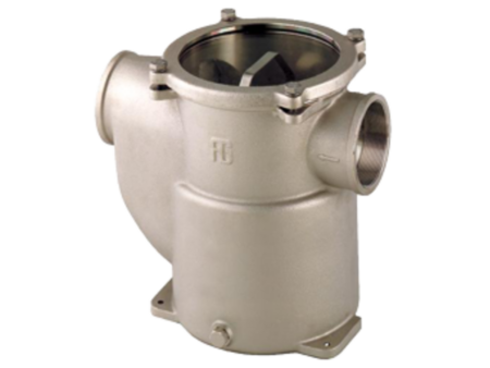 Koelwaterfilter vernikkeld brons zijaansluiting 5700 L/u