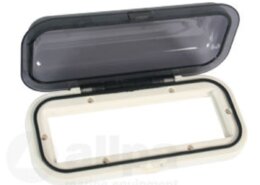 Radioklep met verende smoke-kleurige klep, inclusief pakking, wit