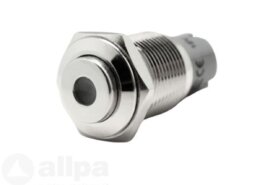 Schakelaar RVS inclusief blauwe LED (AAN/UIT) 24 volt