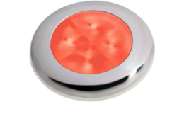 Hella Slim-Line oriëntatieverlichting, rood, LED, RVS gepolijste rand