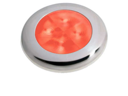 Hella Slim-Line oriëntatieverlichting, rood, LED, RVS gepolijste rand