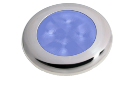 Hella Slim-Line oriëntatieverlichting, blauw, LED, RVS gepolijste rand