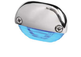 Hella Easy fit step lamp blauw met rvs kap