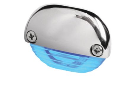 Hella Easy fit step lamp blauw met rvs kap