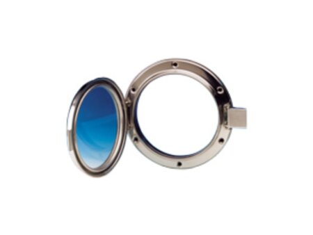 Patrijspoort RVS 215 mm, klapbaar