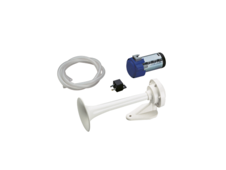 Scheepshoorn ABS wit met compressor 12v