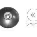 Magnesium Ronde Roerblad-anode ⌀130mm ( per paar )