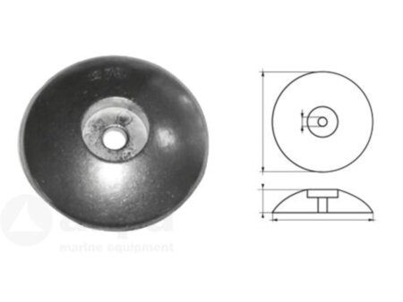 Magnesium Ronde Roerblad-anode ⌀130mm ( per paar )
