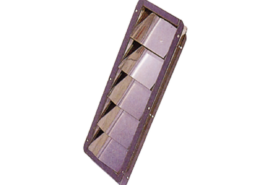 RVS ventilatierooster Louvre 305 x 87 x 27 mm