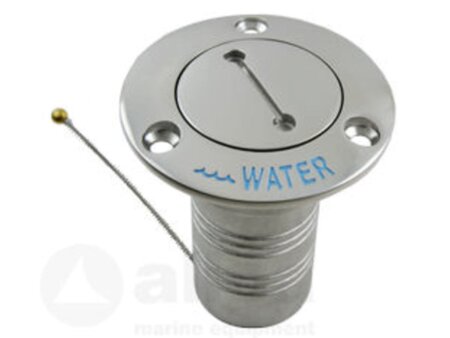 Dekvuldop WATER 38 mm, RVS