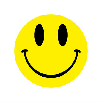 Ronde stickers smile 10 stuks