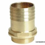 Messing slangtules buitendraad 1 1/2 x 50 mm