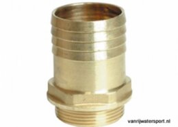 Messing slangtules buitendraad 1 1/2 x 50 mm