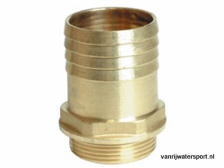 Messing slangtules buitendraad 1 1/2 x 50 mm