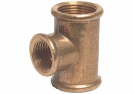Messing T-stuk 3/4"