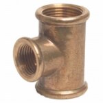 Messing T-stuk 1 1/2"