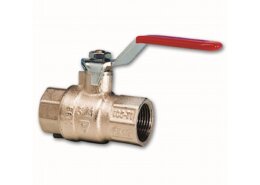 Kogelafsluiter vernikkeld messing, 1 1/2"