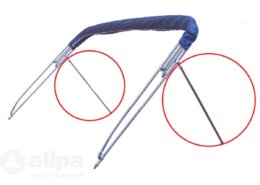 Biministeun 22 mm rvs per paar