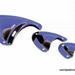 RVS luchtschelpjes, 44 x 40 x 16 mm