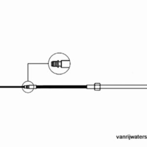Stuurkabel - Monokabel M58 voor Ultraflex T67, 2.14 meter (7ft)
