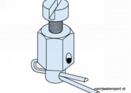 Klemnippel voor trek duw kabels