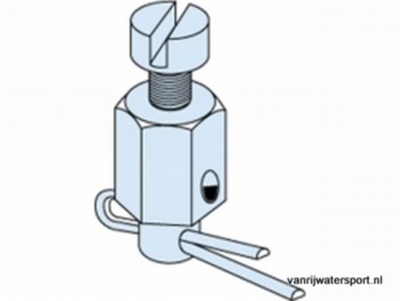 Klemnippel voor trek duw kabels