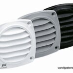 Luchtrooster met flens voor slang 70mm, grijs