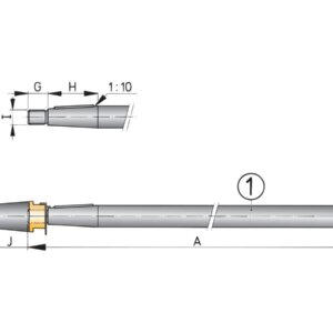 Vetus schroefas, RVS-Duplex 1-4462 35 mm - 1000mm
