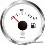 Brandstofmeter wit, VDO/Veratron voor 10-180 Ohm zender