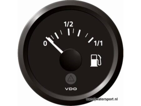 Brandstofmeter zwart, VDO/Veratron voor 60 - 3 ohm zender