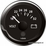 voltmeter 24V zwart VDO/Veratron