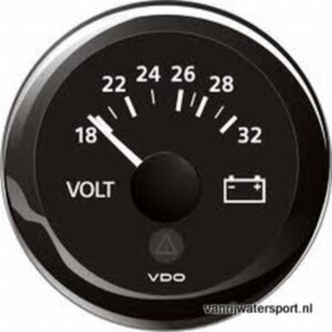 voltmeter 24V zwart VDO/Veratron