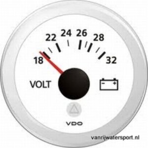 Voltmeter 24V wit VDO/Veratron