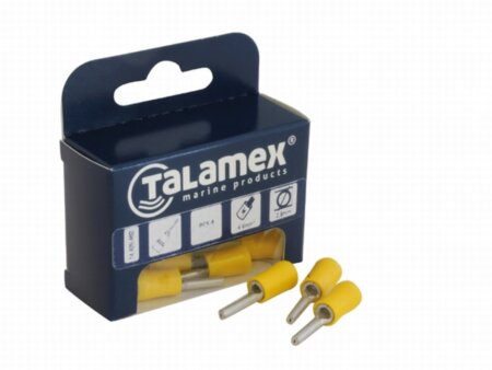 Draadklem pin blauw 6 stuks