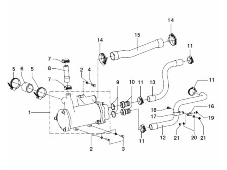 Hose Exp.Tank-Heat Ex. DT44/DTA44/ DT66/DTA66