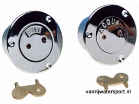 Dekvuldop FUEL 38 mm, messing verchroomd