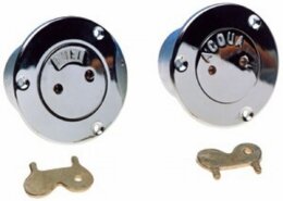 Dekvuldop AQUA 38 mm, messing verchroomd