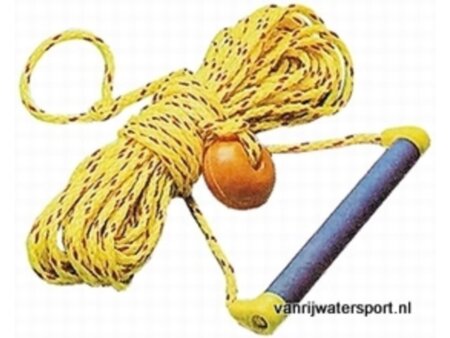 Waterskilijn met aluminium handgreep, kunststof bekleed