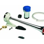 Scheepshoorn 12v 2-tonig, messing verchroomd