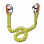 Lifeline, elastisch met 2 RVS musketonhaken