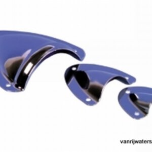 RVS luchtschelpjes, 55 x 53 x 22 mm