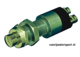 Pulsschakelaar messing verchroomd 30A