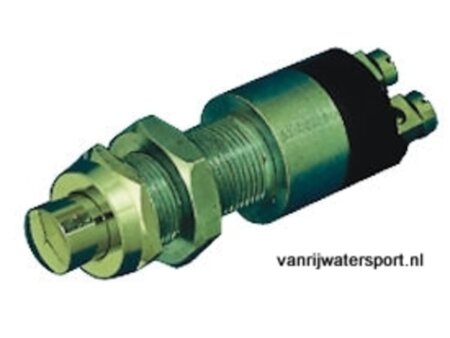 Pulsschakelaar messing verchroomd 30A