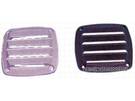 Ventilatie rooster 85 x 85 mm, wit kunststof