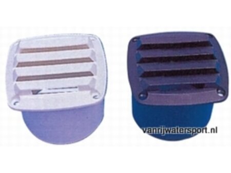 Ventilatierooster 85 x 85 met slangaansluiting 75 mm, zwart