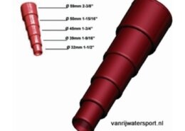 Verloopstuk voor slang, 32 naar 60 mm