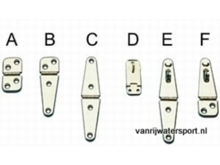 RVS scharnier 103 x 32 model F