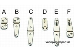 RVS scharnier 103 x 32 model B