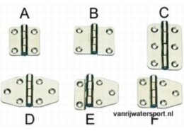 RVS scharnier 50 x 37 model F